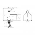 Змішувач для умивальника Hansgrohe Finoris 76020670, колір чорний - Фото 1